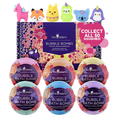 Picture of Mystical Bath Bombs for Kids with Surprise Toy Inside, 6 Bubble Bath Bombs with Bath Toys, Gentle and Kids Safe, USA Made, Birthday Gift for Kids by Two Sisters