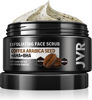 Picture of JVR Face Scrub for Men, Facial Scrub for Deep Exfoliating, Cleansing, Removing Blackheads, Ingrown Hair, Pre-shave Soften, Organic Formulated with Coffee Extract, AHA and BHA Face Exfoliator (4.23 oz)