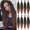 Picture of Alrence Pre Stretched Braiding Hair Long Braid 30 Inch 8 Packs Professional Braiding Hair Extensions Synthetic Crochet Twist Braids (30 Inch,T1B/30)