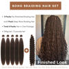 Picture of Dark Brown Braiding Hair Pre Stretched Kanekalon Braiding Hair for Boho Braids(6 Pakcs)