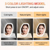 Picture of COSYGLOW Travel Makeup Mirror with Light: 3 Color Lighting Portable Mirror with Touch Screen Rechargeable Adjustable LED Lights Vanity Hexagon Mirror for Travel, Desk, Home (White, 1 Mirror)