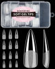 Picture of Soft Gel Nail Tips Long Stiletto, 120PCS Pre Buff Full Cover Nail Extenison Tips Half Matte Gel X Nail Tips BORNBYME