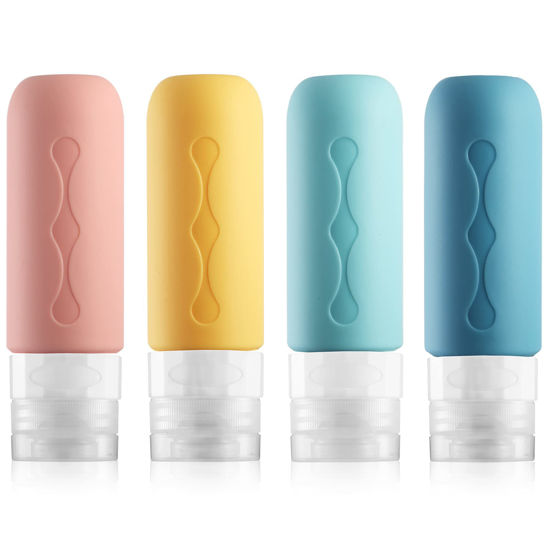 Picture of Gemice Travel Bottles for Toiletries, Tsa Approved, Travel Size Containers, BPA Free Leak Proof Tubs Refillable Liquid Accessories for Cometic Shampoo and Lotion Soap