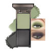 Picture of CAKAILA Green Black Two Color Matte Shimmer Glitter Eyeshadow,Bright High Pigment Eye Shadow Powder,Professional Long-Lasting Waterproof Makeup Palette,Blendable,Easy-To-Apply and Compact for Travel