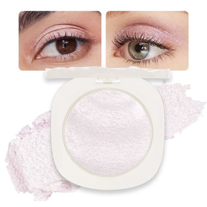 Picture of CAKAILA Single Glitter Shimmer Light Pink Eyeshadow,Bright High Pigment Intense Monochrome Eye Shadow,Buildable Sparkly Eye Glitter Shimmer Finish,24 Hour Eye Makeup Longwear Waterproof,Blendable