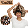 Picture of 3PCS Extra Large Satin Bonnets for Sleeping, Hair Bonnets for Black Women Braids Curly Hair, C