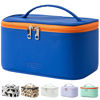 Picture of Meiyuuo Preppy Makeup Bag Cosmetic Bags for Women Ladies Small Pouch Toiletry Bag Organizer Waterproof Cute (Navy Blue)
