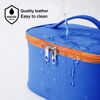 Picture of Meiyuuo Preppy Makeup Bag Cosmetic Bags for Women Ladies Small Pouch Toiletry Bag Organizer Waterproof Cute (Navy Blue)