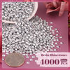 Picture of 4000PCS 4mm Resin Rhinestones in Bulk (Silver), Bedazzling Flatback Crystals for Crafts DIY Nail Decoration, Gems Charms for Tumbler Shoes Clothing Fabric with Pickup Pen and Tweezers