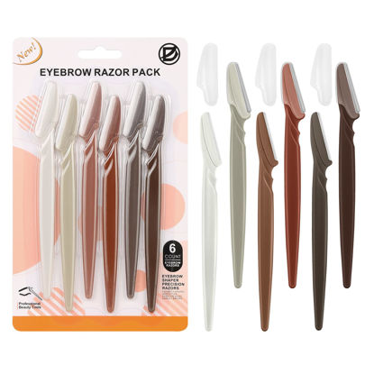 Picture of D Dermaplane Razor for Women Face - 6PCS Face Razors for Women - Eyebrow Razor with Precision Cover - Dermaplaning Tool for Face - Face Shaver for Women - Facial Hair Removal for Women - Neutral