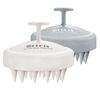 Picture of HEETA 2 Pack Hair Scalp Massager Shampoo Brush for Hair Growth, Hair Scalp Scrubber with Soft Silicone, Wet and Dry Hair Detangler, Wheat Straw Material (Dark Grey & Beige)