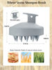 Picture of HEETA 2 Pack Hair Scalp Massager Shampoo Brush for Hair Growth, Hair Scalp Scrubber with Soft Silicone, Wet and Dry Hair Detangler, Wheat Straw Material (Dark Grey & Beige)