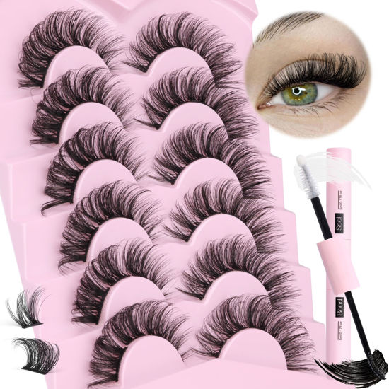 Picture of DIY Lash Extension Kit Cluster Lashes Kit Fluffy Lash Clusters Wispy DIY Eyelash Extensions Lash Bond and Seal D Curl Individual Lashes by ALICE