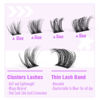 Picture of DIY Lash Extension Kit Cluster Lashes Kit Fluffy Lash Clusters Wispy DIY Eyelash Extensions Lash Bond and Seal D Curl Individual Lashes by ALICE