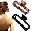 Picture of Nalodu Hair Claw Clips 5 Inch Unbreakable Square Rectangle Clip Clamp Neutral Colors for Thick Curly Long Hair Women - 2 Pack