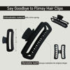 Picture of Nalodu Hair Claw Clips 5 Inch Unbreakable Square Rectangle Clip Clamp Neutral Colors for Thick Curly Long Hair Women - 2 Pack