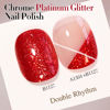Picture of Double Rhythm 15ML Glitter Gel Polish Shimmer Reflective Holographic Color Magnetic for Nail Art Salon DIY at Home (B1127)