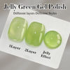 Picture of Double Rhythm 15ML Gel Polish Jelly Sheer Pastel Light Milky Color 1 PC 0.53 OZ Bottle UV Nail Polish Art Salon at Home for Women (Jelly Green-B-A1408)