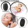 Picture of 2 Pack Silicone Body Scrubber, Silicone Loofah Double-Sided Body Brush,Silicone Shower Scrubber and Scalp Massager Shampoo Brush for Sensitive Kids Women Men All Kinds of Skin (Black & Gray)