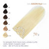 Picture of Aison Platinum Blonde Clip in Hair Extensions Real Human Hair 70G 100% Remy Human Hair Soft Silky Straight 7pcs 16clips One Pack (15 Inch #60)