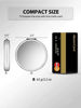 Picture of Getinbulk Compact Mirror for Purse, Double-Sided 1X/2X Magnifying Metal Pocket Makeup Mirrors(Round, Silver)
