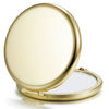 Picture of Getinbulk Compact Mirror for Purse, Double-Sided 1X/2X Magnifying Metal Pocket Makeup Mirrors(Round,Gold)