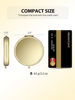 Picture of Getinbulk Compact Mirror for Purse, Double-Sided 1X/2X Magnifying Metal Pocket Makeup Mirrors(Round,Gold)