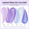 Picture of modelones Gel Nail Polish Set, 6 Colors White Blue Shimmer Violet Mermaid Hema Free Purple Gel Polish Cat Eye Glitter Gel Nail Soak Off Led Nail Gel Polish for Women Girl DIY Nail Art Christmas Gift