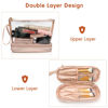 Picture of Ethereal Clear Makeup Bag, TSA Travel Makeup Organizer Bag Rose Gold Makeup Bags for Women Small Cosmetic Bag Portable Makeup Bag for Purse