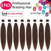 Picture of Alrence Pre Stretched Braiding Hair Long Braid 16 Inch 8 Packs Braiding Hair Extensions Professional Synthetic Fiber Crochet Twist Braids (16 Inch (Pack of 8), 30#)
