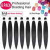 Picture of Alrence Pre Stretched Braiding Hair Long Braid 26 Inch 8 Packs Professional Braiding Hair Extensions Synthetic Crochet Twist Braids (26 Inch, 1#)