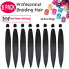 Picture of Alrence Pre Stretched Braiding Hair Long Braid 42 Inch 8 Packs Professional Braiding Hair Extensions Synthetic Crochet Twist Braids (42 Inch, 1B#)