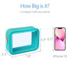 Picture of PACKISM TSA Approved Toiletry Bag - 3 Pack Upgrade Color-Edged Clear Makeup Bag, Clear Toiletry Bag For Traveling Fits Various Storage Needs, Turquoise
