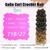 Picture of 7 Packs GoGo Curl Crochet Hair 14 Inch Short Curly Crochet Hair for Women Beach Curl Water Wave Deep Twist Crochet Braids Synthetic Braiding Hair Extensions (14 Inch, T1B/27)