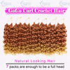 Picture of 7 Packs GoGo Curl Crochet Hair 10 Inch Short Copper Flame Curly Crochet Hair for Women Deep Wave Beach Curl Crochet Braids Synthetic Braiding Hair Extensions (10 Inch, Copper Flame)
