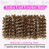 Picture of 7 Packs GoGo Curl Crochet Hair 10 Inch Short Curly Crochet Hair for Women Water Wave Beach Curl Deep Twist Crochet Braids Synthetic Braiding Hair Extensions (10 Inch, P30/613)