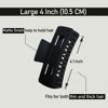 Picture of Nalodu Hair Claw Clips Large Square 4 Inch Matte No Slip Big Rectangle Jaw Clip Clamp for Thick Hair Women, 3 Pack Black
