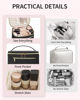 Picture of Wandering Nature Makeup Bag, Travel Make Up Organizer Cosmetic Brush Bags Case for Women in Quilted Fabric, Black, Patent Pending