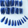 Picture of Extra Long stiletto Glossy Fake Nail 100 PCS Full Cover Acrylic Press on Nails Art Tips False Nail for Beginner Women and Girls Manicure (Royal Blue)