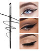 Picture of Eyeliner Brush, EIGSHOW Sickle Angled Eyeliner Brush Gel Eye Liner Makeup Brush for Precise Eyeliner Eyebrow Eyelid Ultra Thin with Curved Bristle - Black
