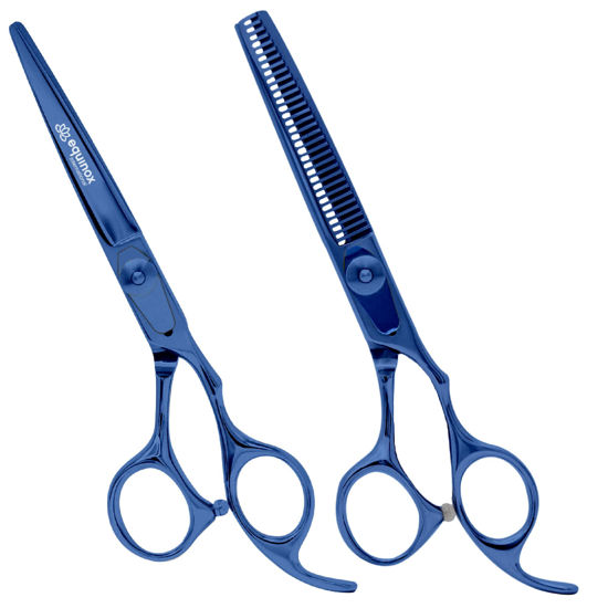 Picture of Equinox Professional Hair Scissors Set - Includes Barber Scissors & Thinning Shears for Hair Cutting & Grooming, Premium Japanese Stainless Steel Hair Cutting Scissors, Barber Accessories & Hair Tools