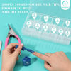 Picture of 500PCS Clear Square Nail Tips, Quaferen XL No C Curve Nail Tips for Acrylic Nails Professional, Half Cover Tapered Square Straight Nail Tips, Flat Traceless Acrylic Nail Extension Tips Fake Nails