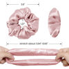 Picture of LilySilk Silk Hair Scrunchie, 100% Mulberry Silk, Frizz & Breakage Prevention, Elastic Ponytail Holder, Rosy Pink, 1 Count