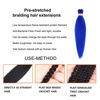Picture of Blue Braiding Hair Pre Stretched 20 Inch 8 Packs Braiding Hair Extensions for Crochet Box Braids Twists Locs Hair Itch Free Soft Yaki Texture Hot Water Setting (20inch,#Blue)