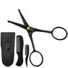 Picture of DEMAXA Professional Mustache Scissors with 1 Mustache Comb, 1 Beard Comb & Soft Pouch - 4.5" Round Tip Safety Scissors for Nose Hair, Ear Hair, Mustache, Beard Trimming - Best Facial Hair Scissors
