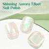 Picture of MIZHSE Nail Polish: 15Ml Mermaid Pearl Nail Polish Green Aurora Effect Nail Polish, Fingernail and Toenail Polish Glossy Long Lasting Nail Polish Trendy DIY at Home Nail Gift Spree