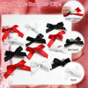 Picture of SAWINDA Mini Ribbon Bowknot Barrettes - 30PCS Metal Y2k Cute Black & White Claw Clips & Hair Accessories for Women Girls