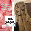 Picture of SAWINDA Mini Ribbon Bowknot Barrettes - 30PCS Metal Y2k Cute Black & White Claw Clips & Hair Accessories for Women Girls