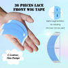 Picture of ColorYoung 36 Pieces Wig Tape for Lace Wigs Clear Waterproof Double Sided Wig Tape Strips for Toupee Lace Front Wig (C Contour)