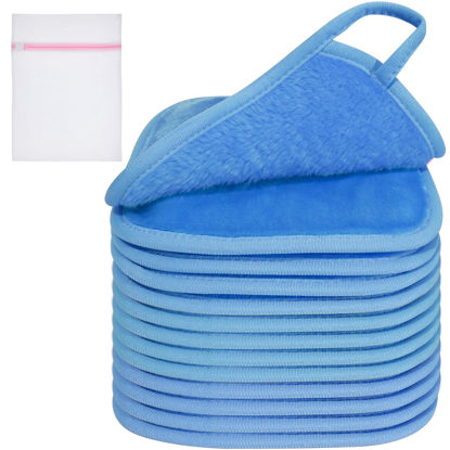 Picture of KODAMO Makeup Remover Cloth, Reusable Makeup Remover Pads Washable with Mesh Bag, Microfiber Makeup Removal Face Wash Cloths with Just Water, Gentle Soft, 12 Pack